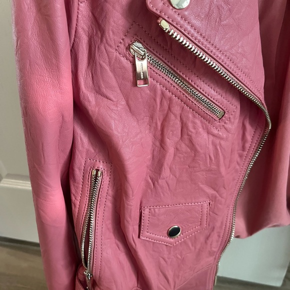 MICHAEL KORS Crinkled Leather Moto Jacket - Picture 3 of 8